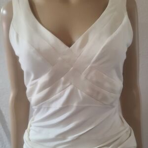 bebe USA White Tank Top
